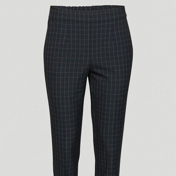 SOLD - Aritzia Babaton Conan Pant - Navy Espace Window Pane - Size 00 - Picture 1 of 6